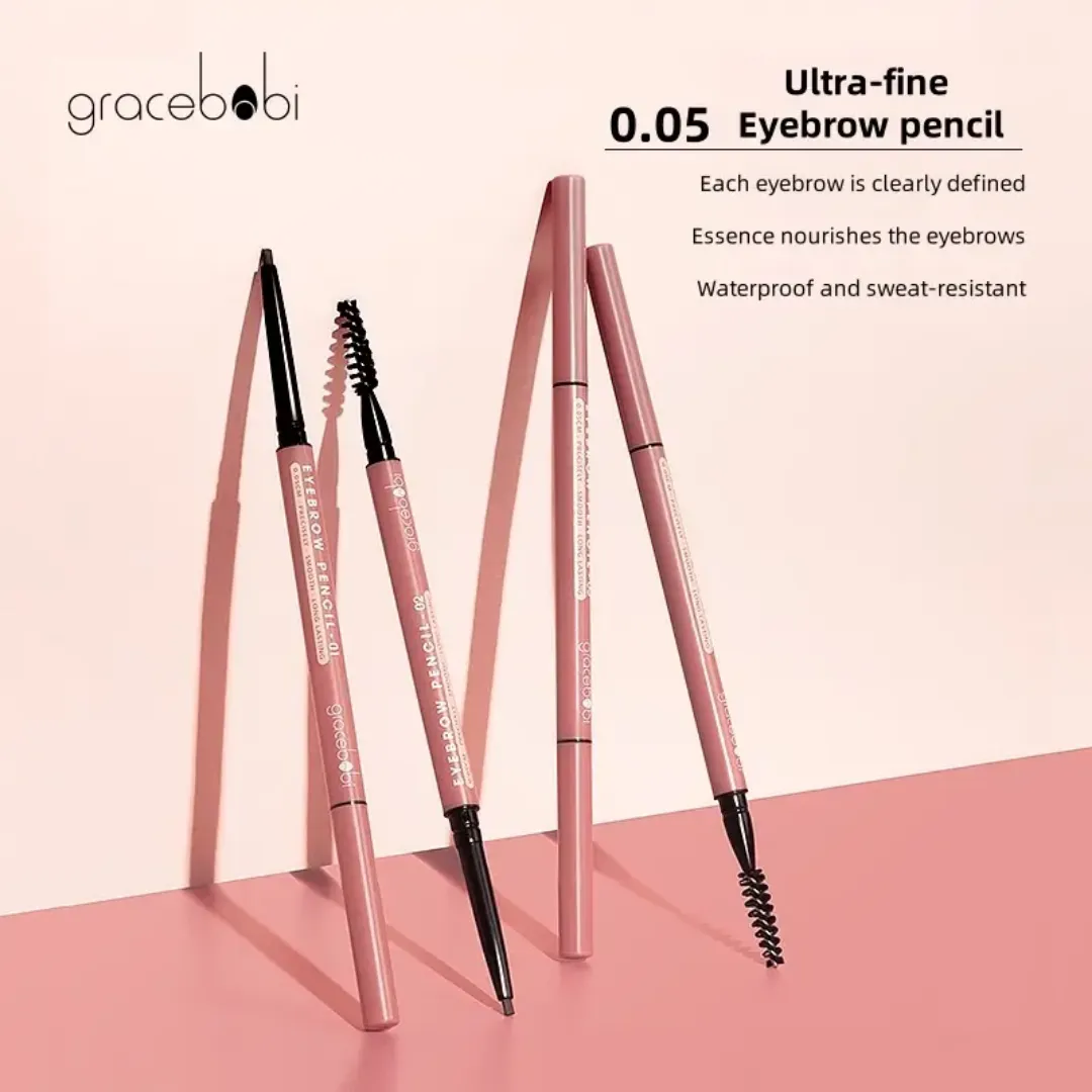 Crayon à Sourcils Double Tête Waterproof Gracebabi – Résistant à l’Eau et à la Sueur – Végan – Longu