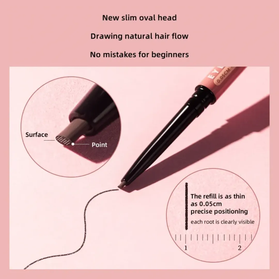 Crayon à Sourcils Double Tête Waterproof Gracebabi – Résistant à l’Eau et à la Sueur – Végan – Longu
