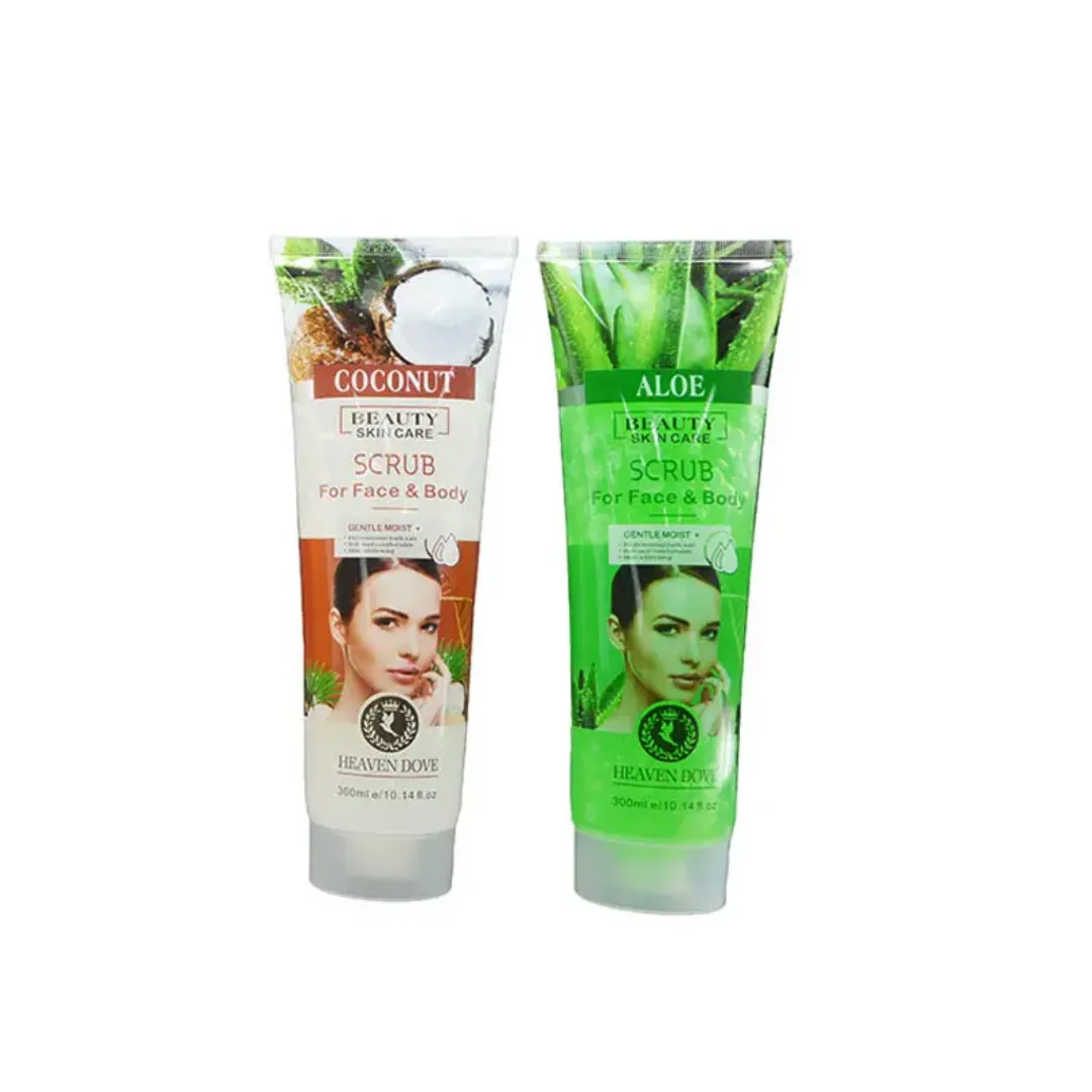 Gommage Visage et Corps Bio – Exfoliant Naturel Hydratant et Éclaircissant à l'Aloe, Citron, Noix de