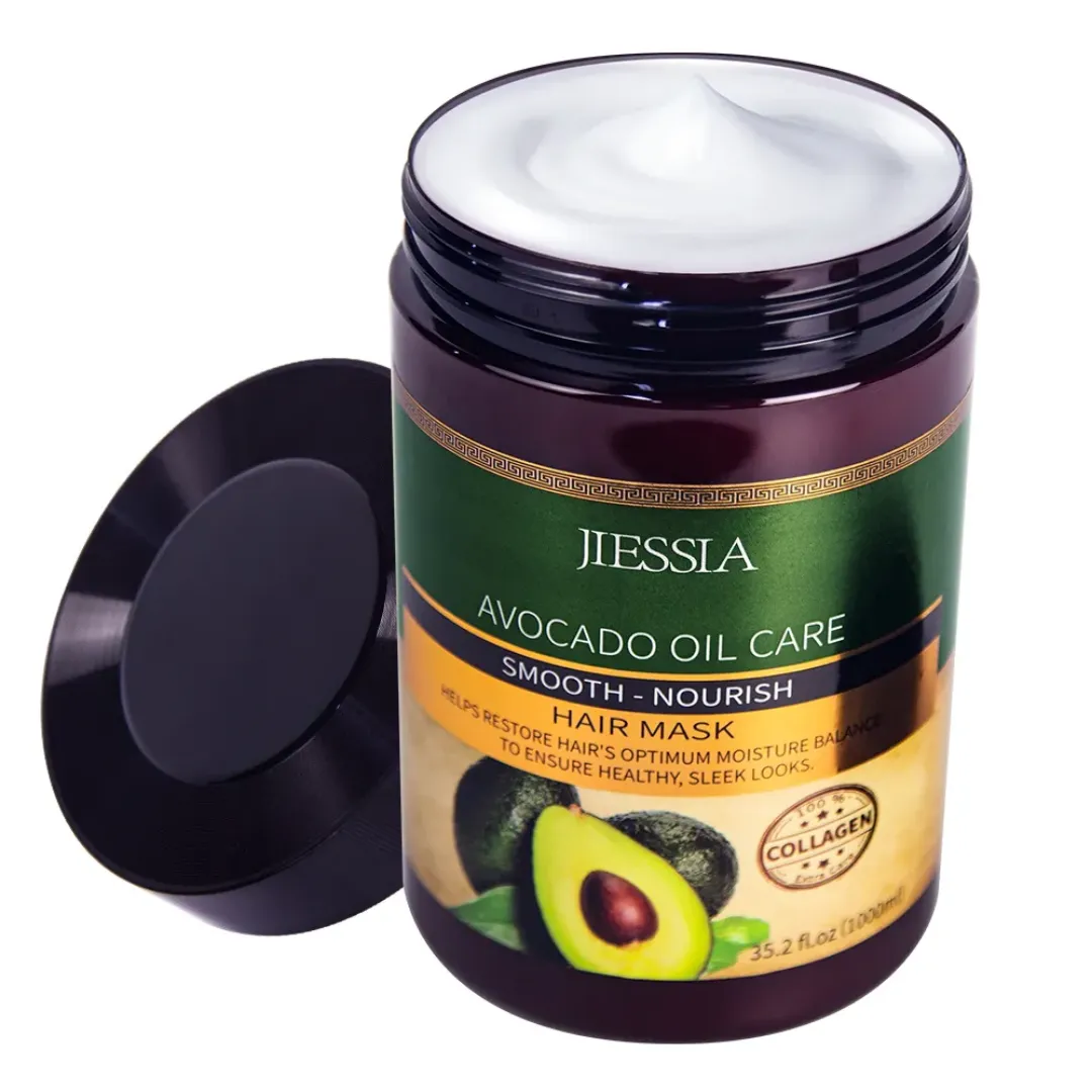 Masque Capillaire Réparateur à l’Huile d’Avocat JIESSIA – Lissage, Nourrissant, Collagène Naturel – 