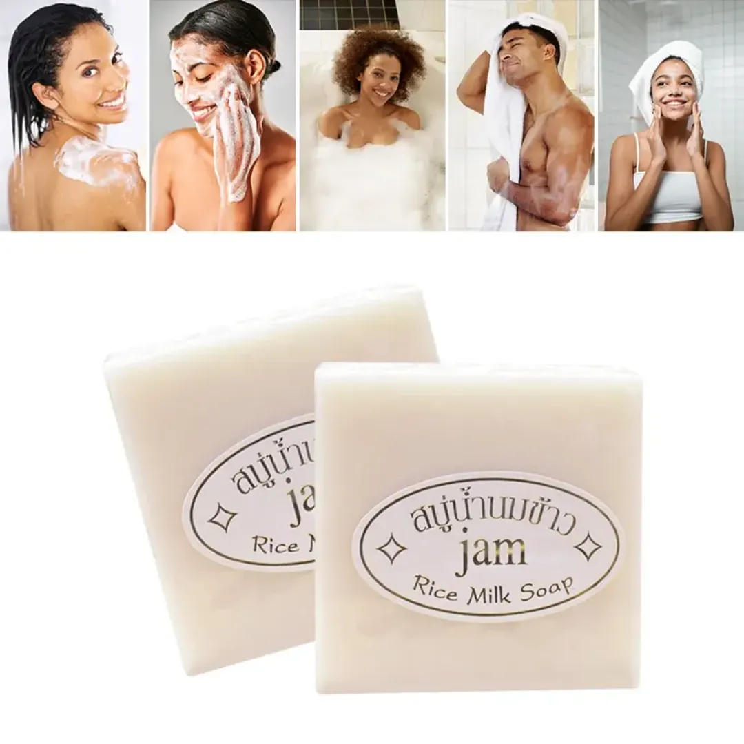 Savon au Lait de Riz Naturel – Blanchissant, Hydratant et Contrôle de l’Huile – Fait Main