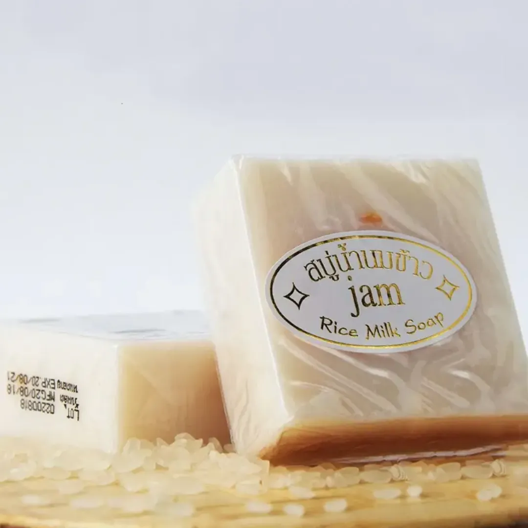 Savon au Lait de Riz Naturel – Blanchissant, Hydratant et Contrôle de l’Huile – Fait Main