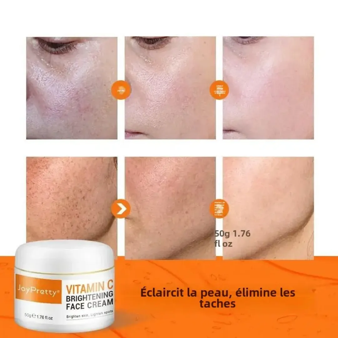 Crème Visage Éclaircissante à la Vitamine C – Anti-taches, Hydratante & Anti-âge – 50ml