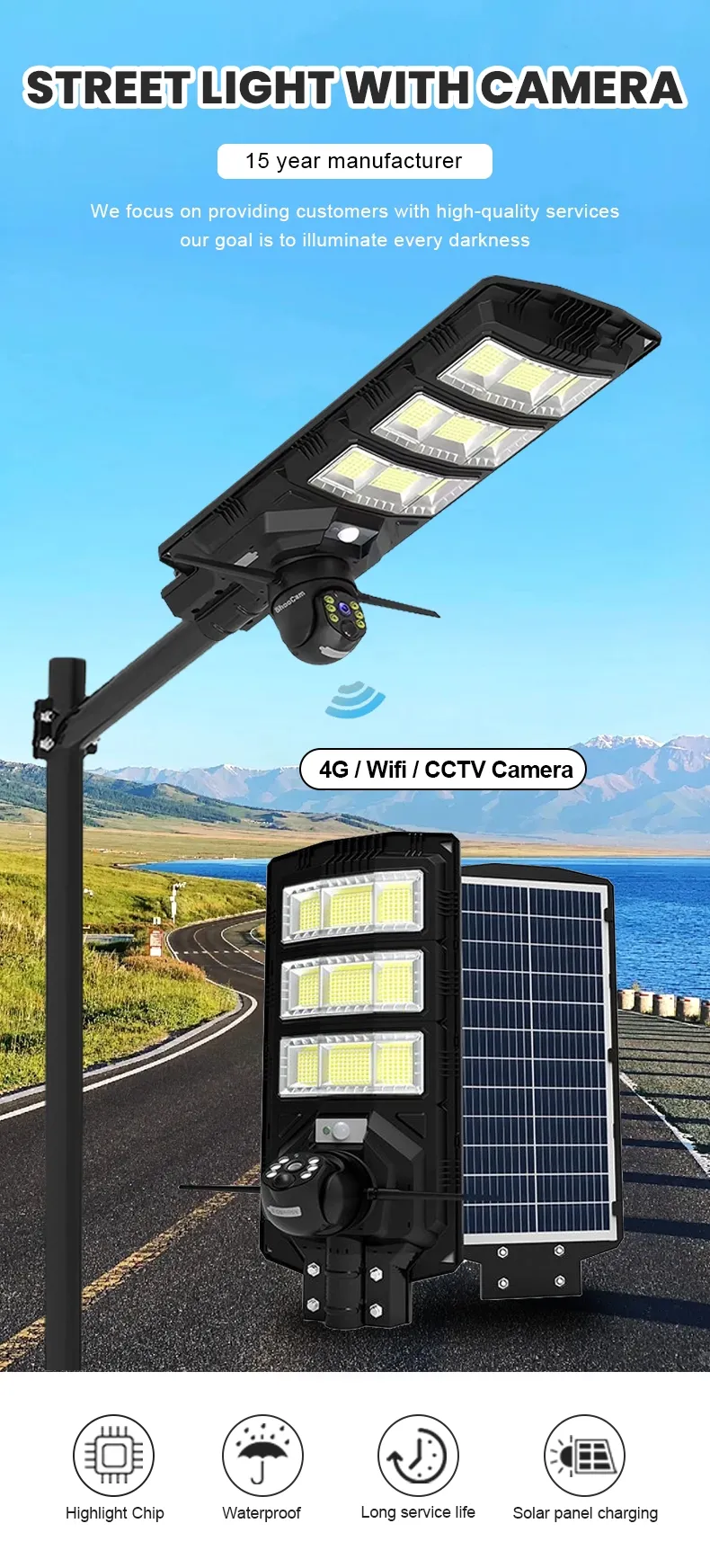 Caméra Solaire 4G V380 Pro avec Éclairage LED - 18000 mAh, Étanche, Vision Nocturne, Surveillance Extérieure Sans Fil