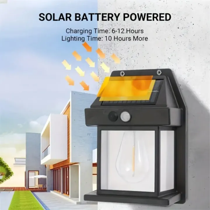 Applique Murale Solaire Extérieure 1200mAh - Capteur de Mouvement, LED Sécurité, Étanche, Éclairage Jardin, Terrasse, Façade