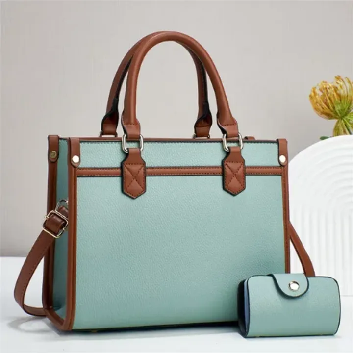 Sac à main femme élégant avec portefeuille assorti – Design professionnel, grande capacité