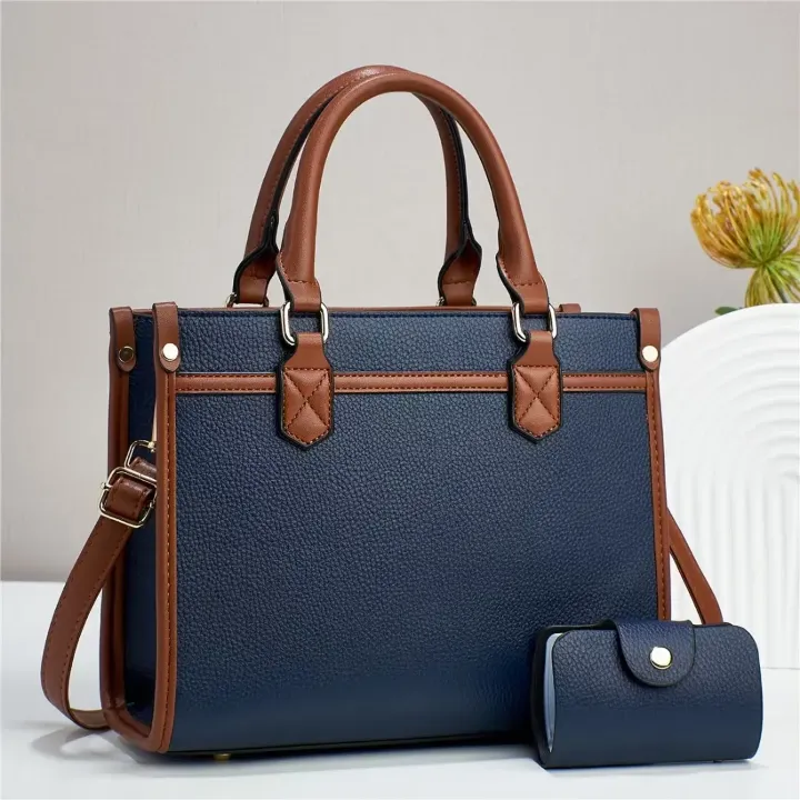 Sac à main femme élégant avec portefeuille assorti – Design professionnel, grande capacité