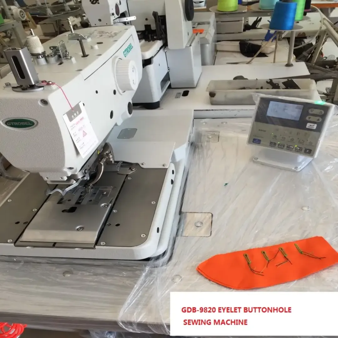 Machine à Coudre Industrielle Informatique LINGRAI ST-9820 – Haute Vitesse pour Œillets et Boutons