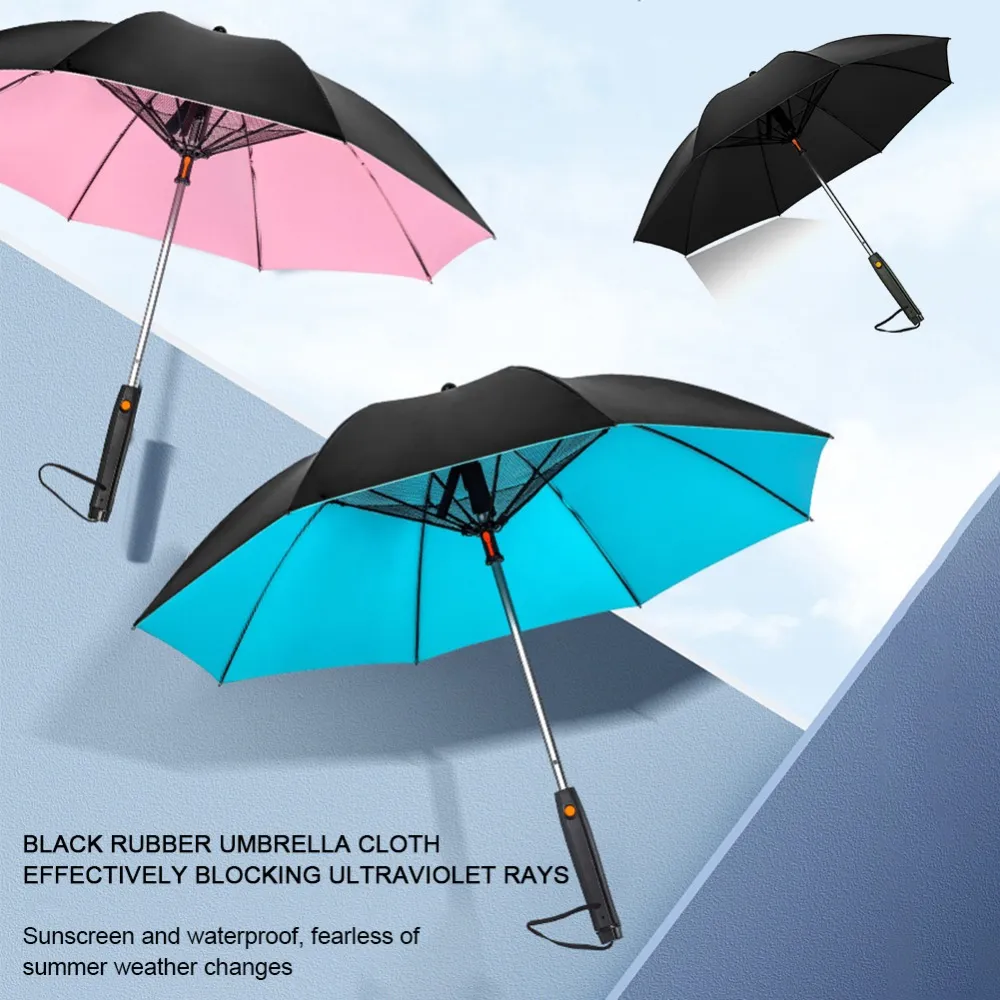 Parasol Ventilateur avec Brumisation – Anti-UV UPF 50+, Refroidisseur Portable Été & Plage