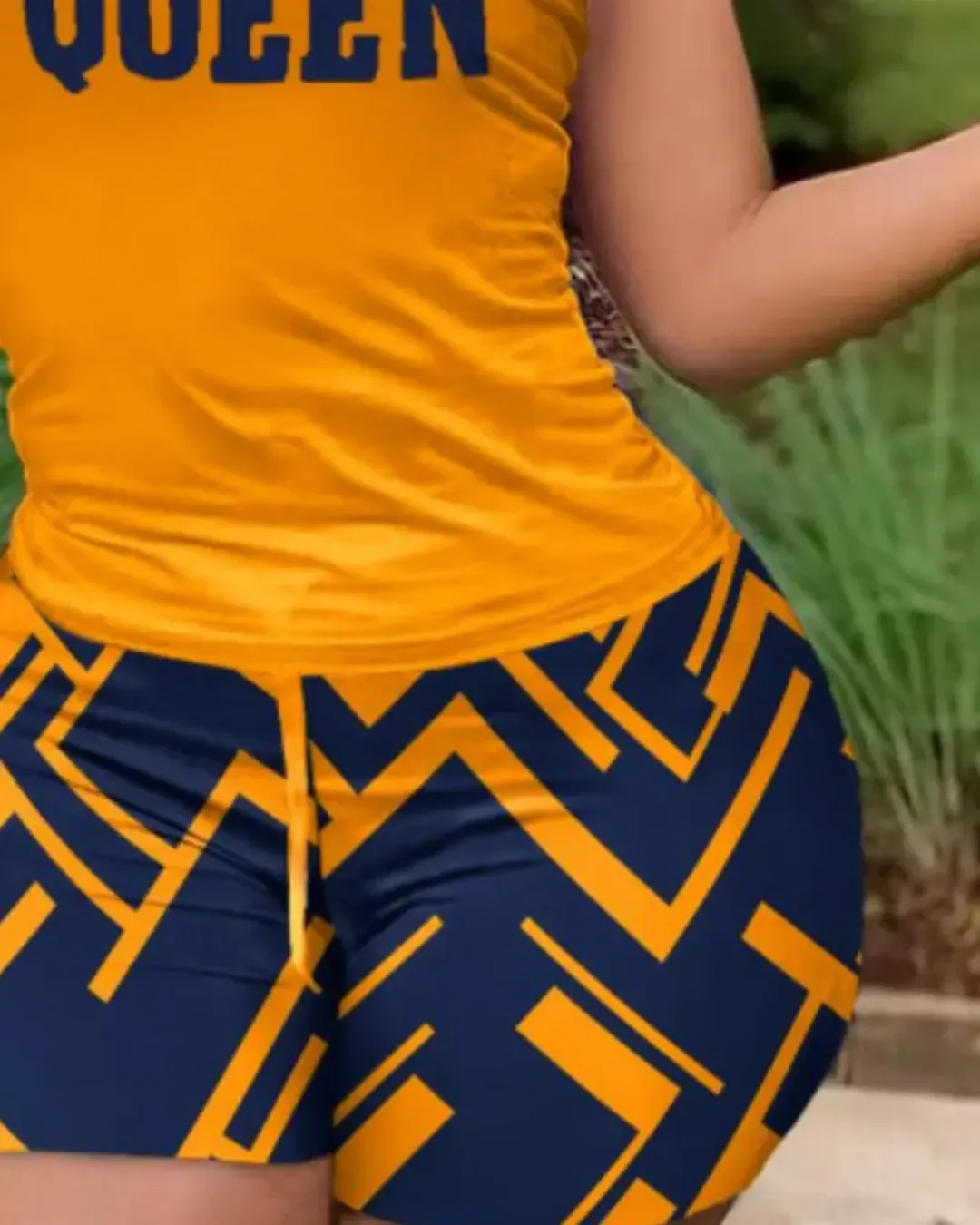 Ensemble Décontracté Femme Été – Débardeur et Short Imprimé Sport Chic