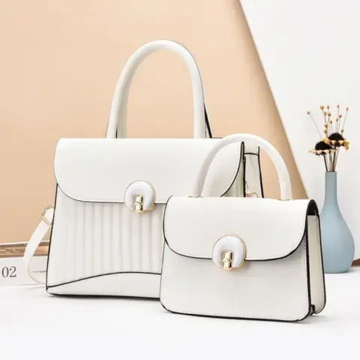 Ensemble 2 pièces sacs à main femme luxe – Élégants, avec bandoulière réglable et fermeture métallique