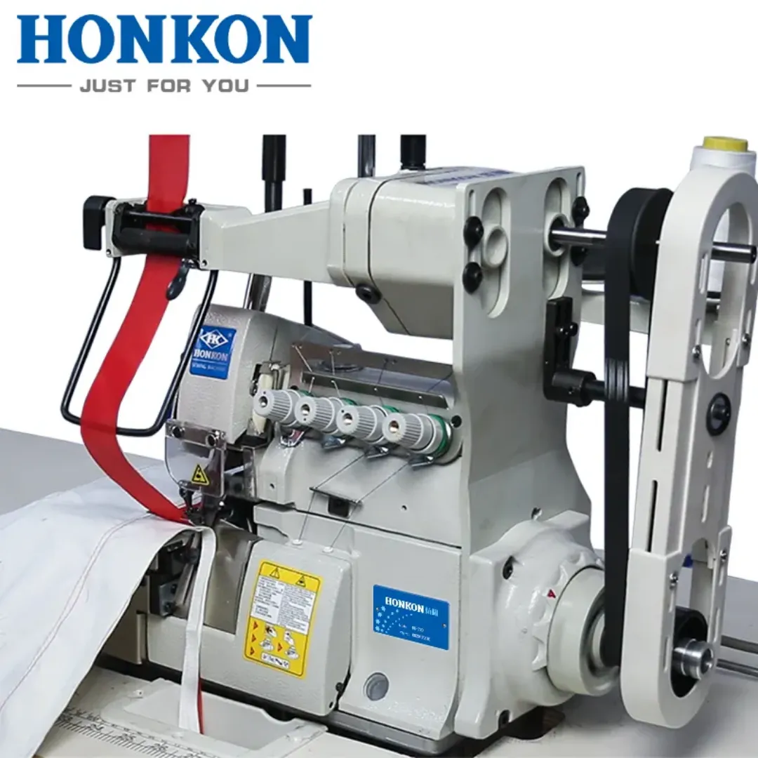 Surjeteuse Industrielle HONKON HK-700-4-LFC 4 Fils - Fixation de Ruban Élastique - 550W - Automatique