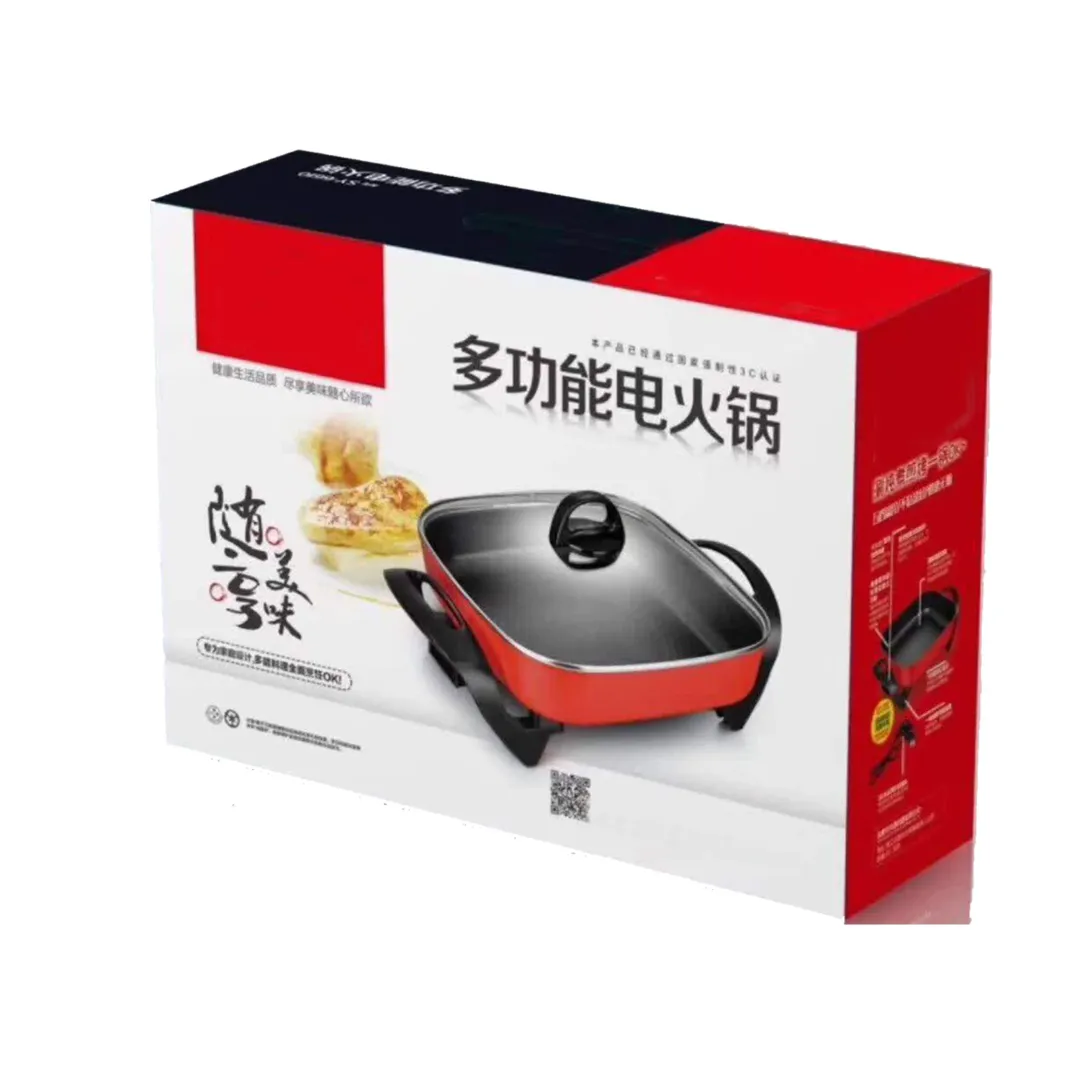 Marmite Électrique Carrée 5L – Revêtement Antiadhésif, Style Coréen, Idéale pour Cuisine Saine