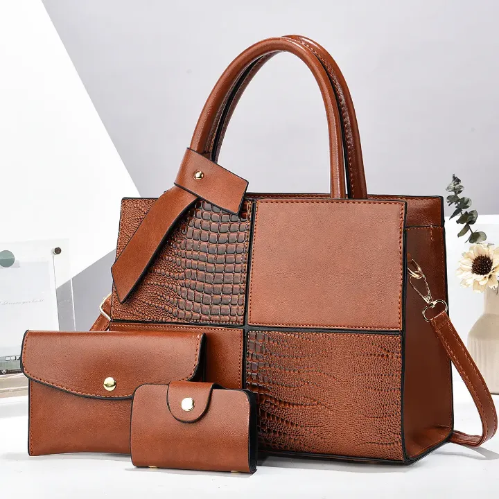 Ensemble Premium de 3 Sacs à Main en Cuir PU pour Femme – Élégance et Polyvalence