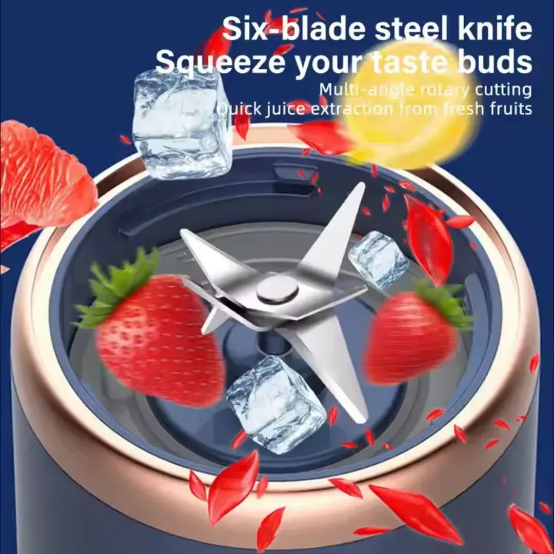 Mini Blender Rechargeable – Mixeur de Fruits Portable avec USB, Presse-Agrumes Intégré