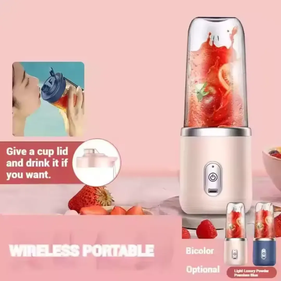Mini Blender Rechargeable – Mixeur de Fruits Portable avec USB, Presse-Agrumes Intégré