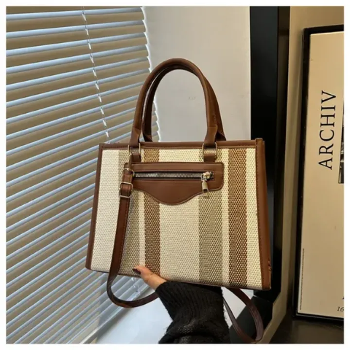 MU Nouvelle Arrivée Mode Stripe Dames Sacs À