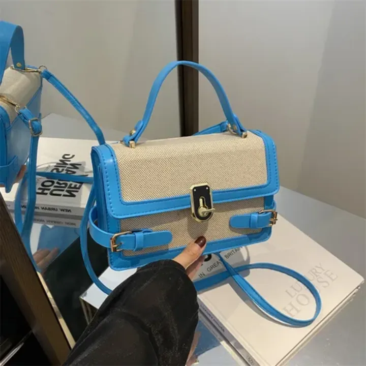 Sac à Main Femme Classique en Cuir PU Bicolore – Élégant et Tendance