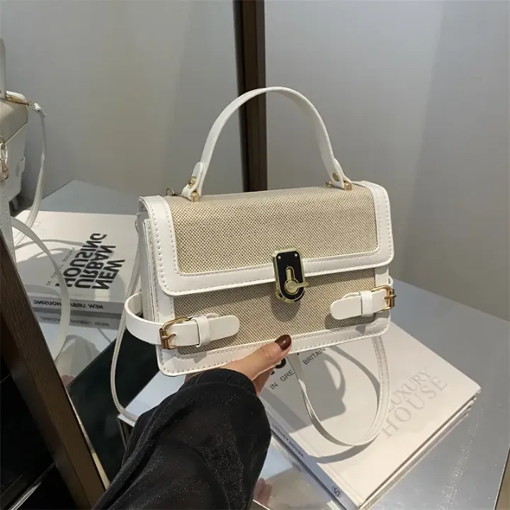 Sac à Main Femme Classique en Cuir PU Bicolore – Élégant et Tendance