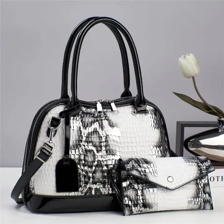 Ensemble de 3 Sacs à Main Femme Style Croco – Élégance et Polyvalence