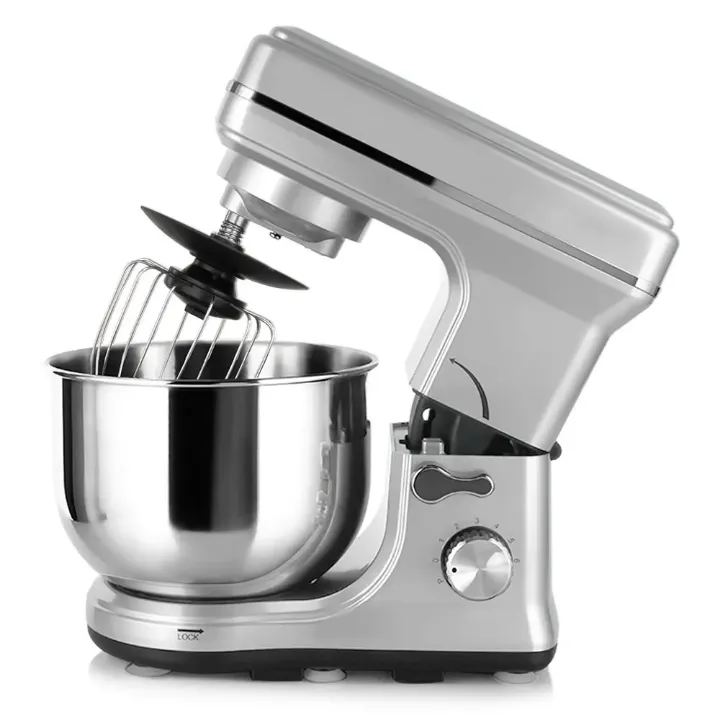 Robot Pâtissier Multifonction 1000W – Mélangeur sur Socle 5L avec Pesée Intégrée, 6 Vitesses, Tête Inclinable et Accessoires de Pâtisserie