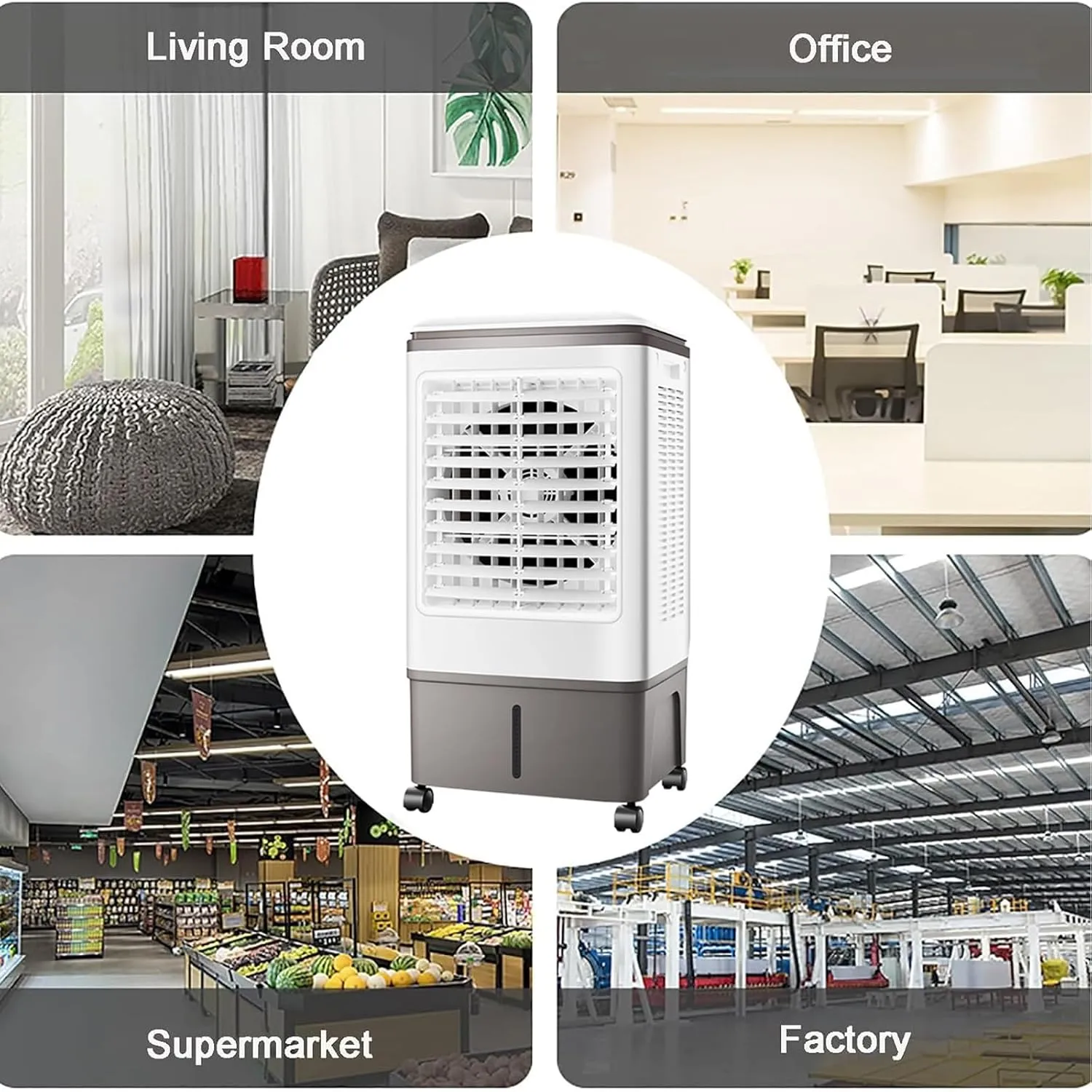 Climatiseur Évaporatif Mobile GL-5000 – 3 Vitesses, 25L, 150W – Refroidisseur d’Air Puissant 5000 m³/h