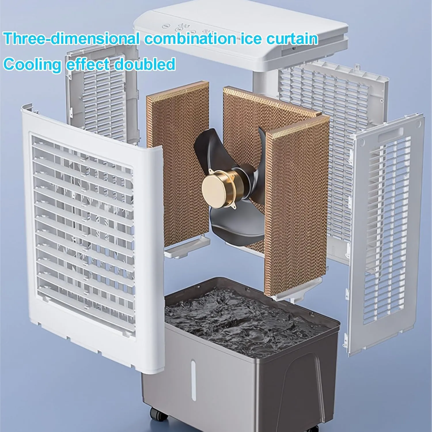 Climatiseur Évaporatif Mobile GL-5000 – 3 Vitesses, 25L, 150W – Refroidisseur d’Air Puissant 5000 m³/h