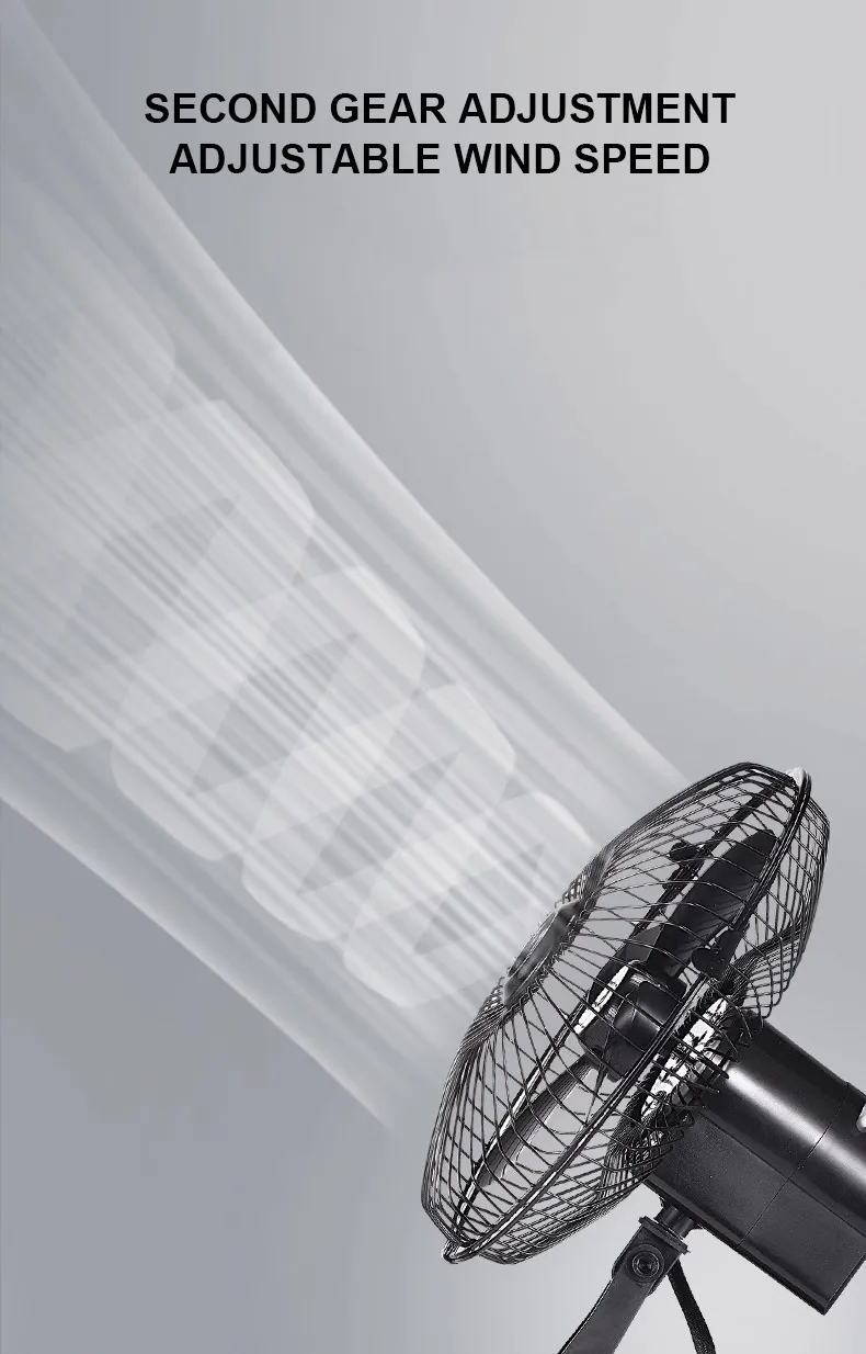 Ventilateur de sol rechargeable 8" – Autonomie 4 à 5h, économique et portable