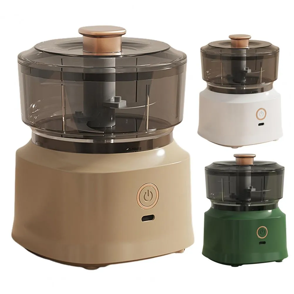 Mini Hachoir Électrique Portable USB – Mélangeur Multifonction pour Gingembre, Ail, Légumes et Fufu