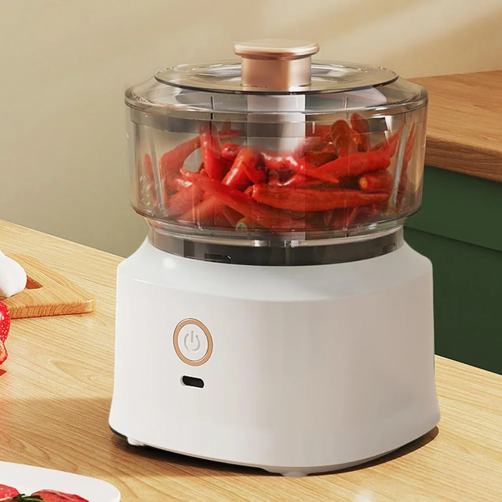 Mini Hachoir Électrique Portable USB – Mélangeur Multifonction pour Gingembre, Ail, Légumes et Fufu