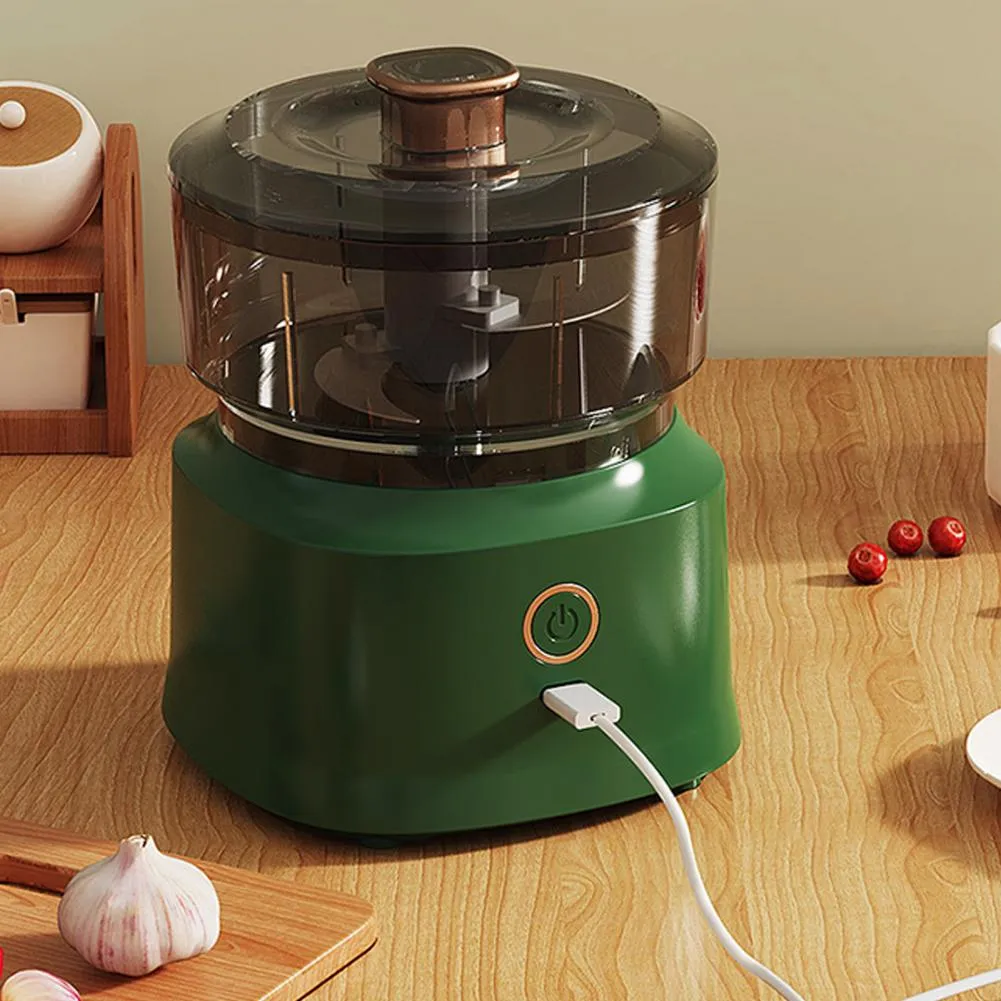 Mini Hachoir Électrique Portable USB – Mélangeur Multifonction pour Gingembre, Ail, Légumes et Fufu