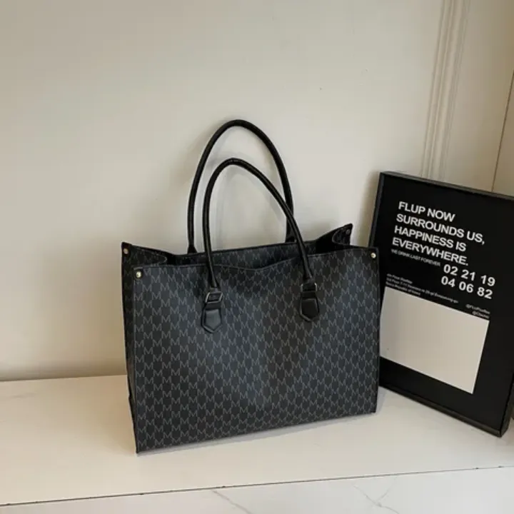 Grand Sac Fourre-Tout Femme Style Coréen – Sac à Main Élégant avec Bandoulière, Polyvalent et Spacieux