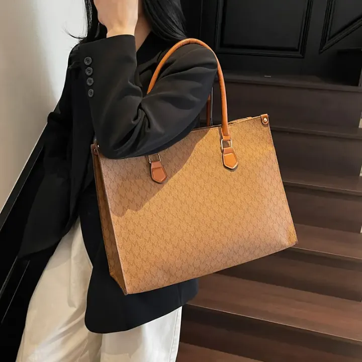 Grand Sac Fourre-Tout Femme Style Coréen – Sac à Main Élégant avec Bandoulière, Polyvalent et Spacieux