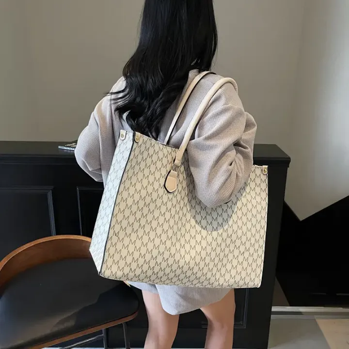Grand Sac Fourre-Tout Femme Style Coréen – Sac à Main Élégant avec Bandoulière, Polyvalent et Spacieux