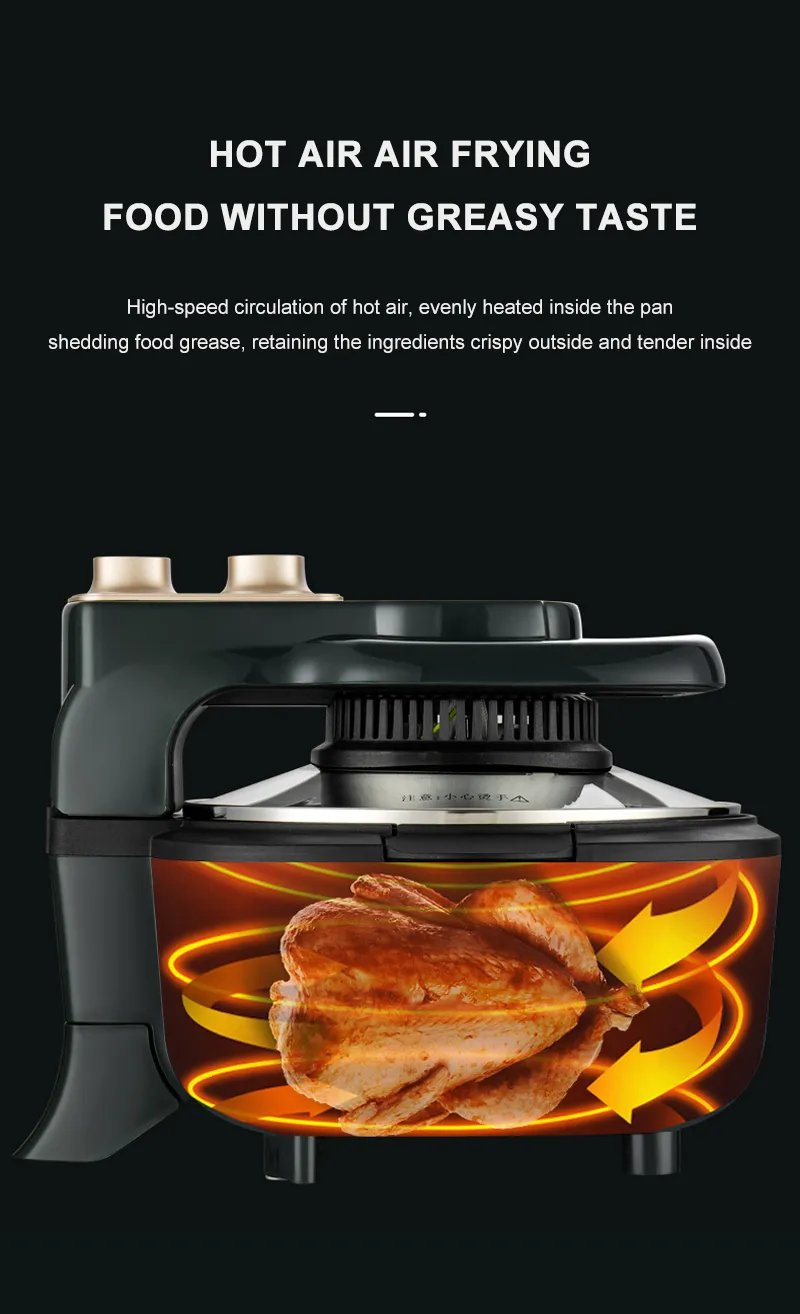 Friteuse à Air Silver Crest 10L – Cuisson Saine Sans Huile, 6800W Haute Performance