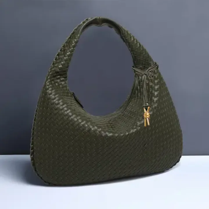 Sac à Main Tressé Femme – Style Tendance, Grand Format Souple et Léger