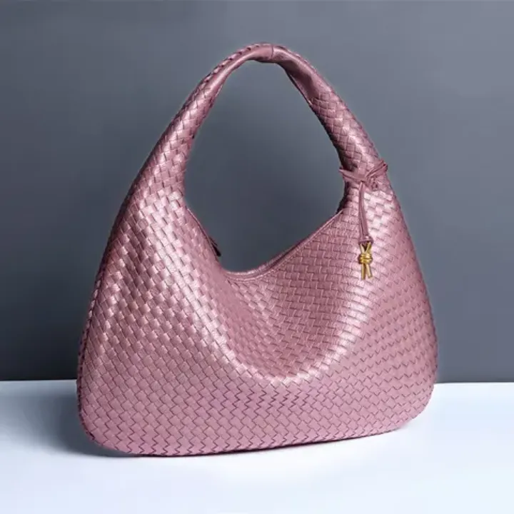 Sac à Main Tressé Femme – Style Tendance, Grand Format Souple et Léger
