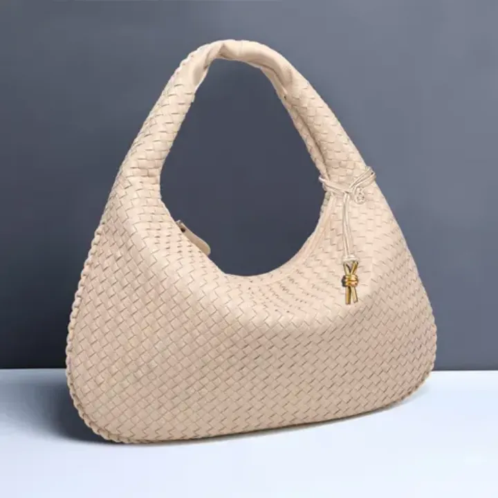 Sac à Main Tressé Femme – Style Tendance, Grand Format Souple et Léger