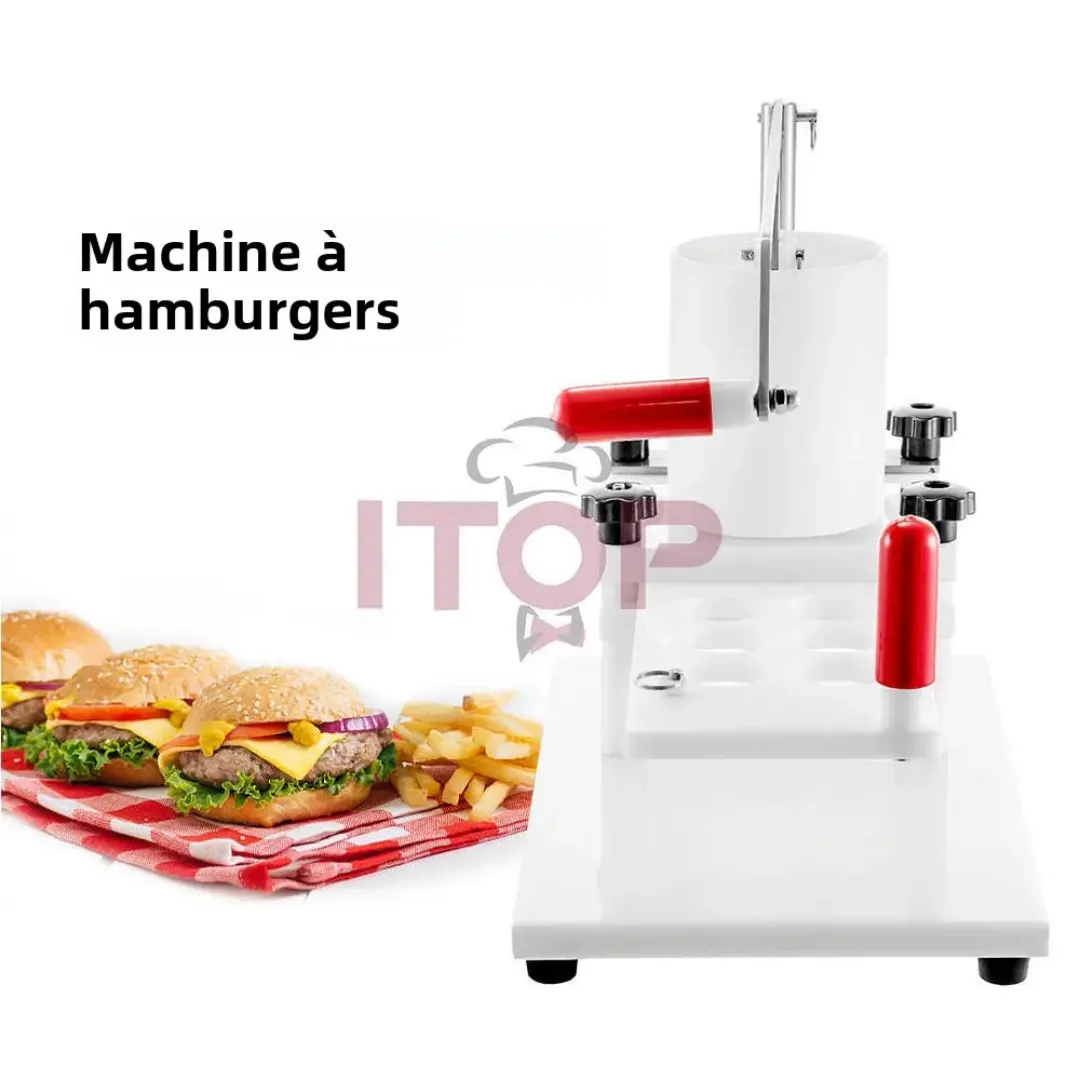 Presse à Steak Haché Manuelle Professionnelle 55mm - Fabrication de Burgers et Boulettes Facile