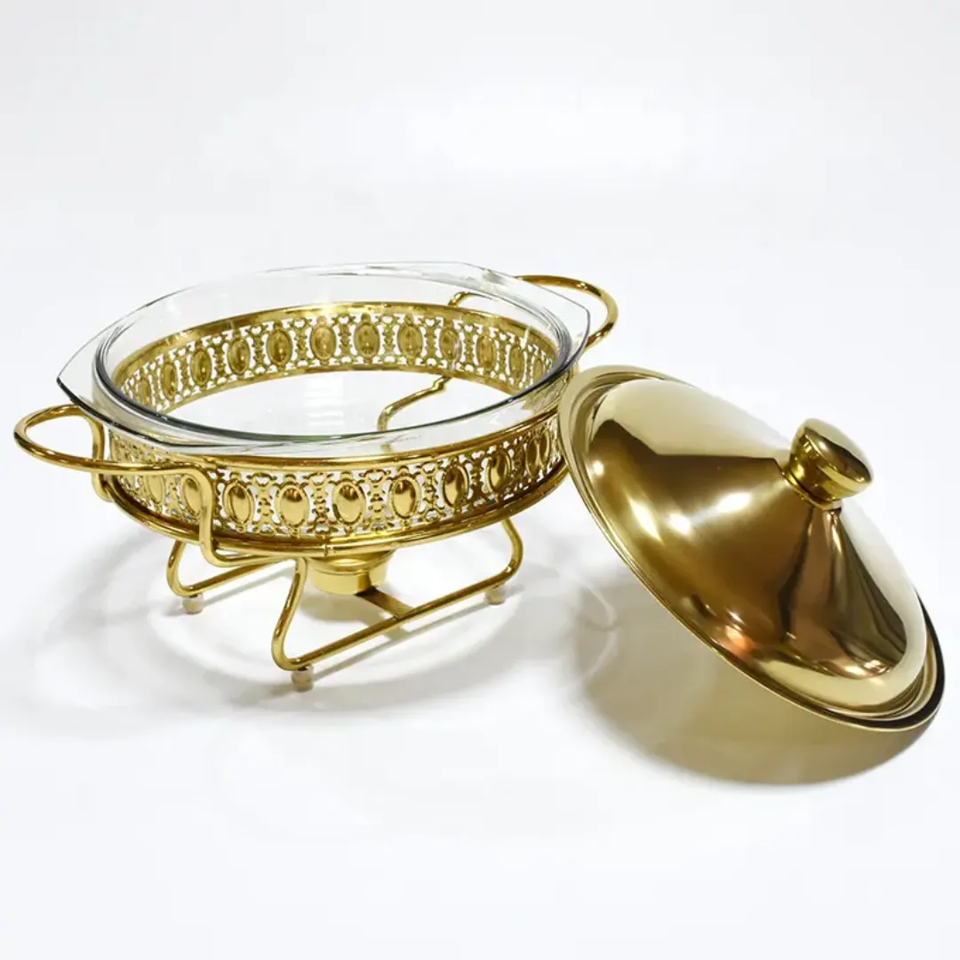 Chafing Dish Argenté Armain 2L - Récipient Chauffe-Plat de Luxe