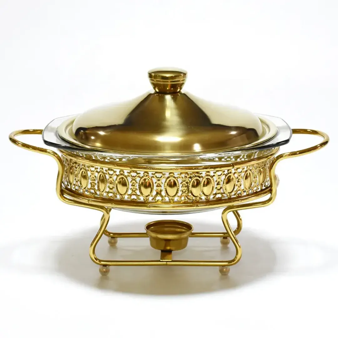 Chafing Dish Argenté Armain 2L - Récipient Chauffe-Plat de Luxe