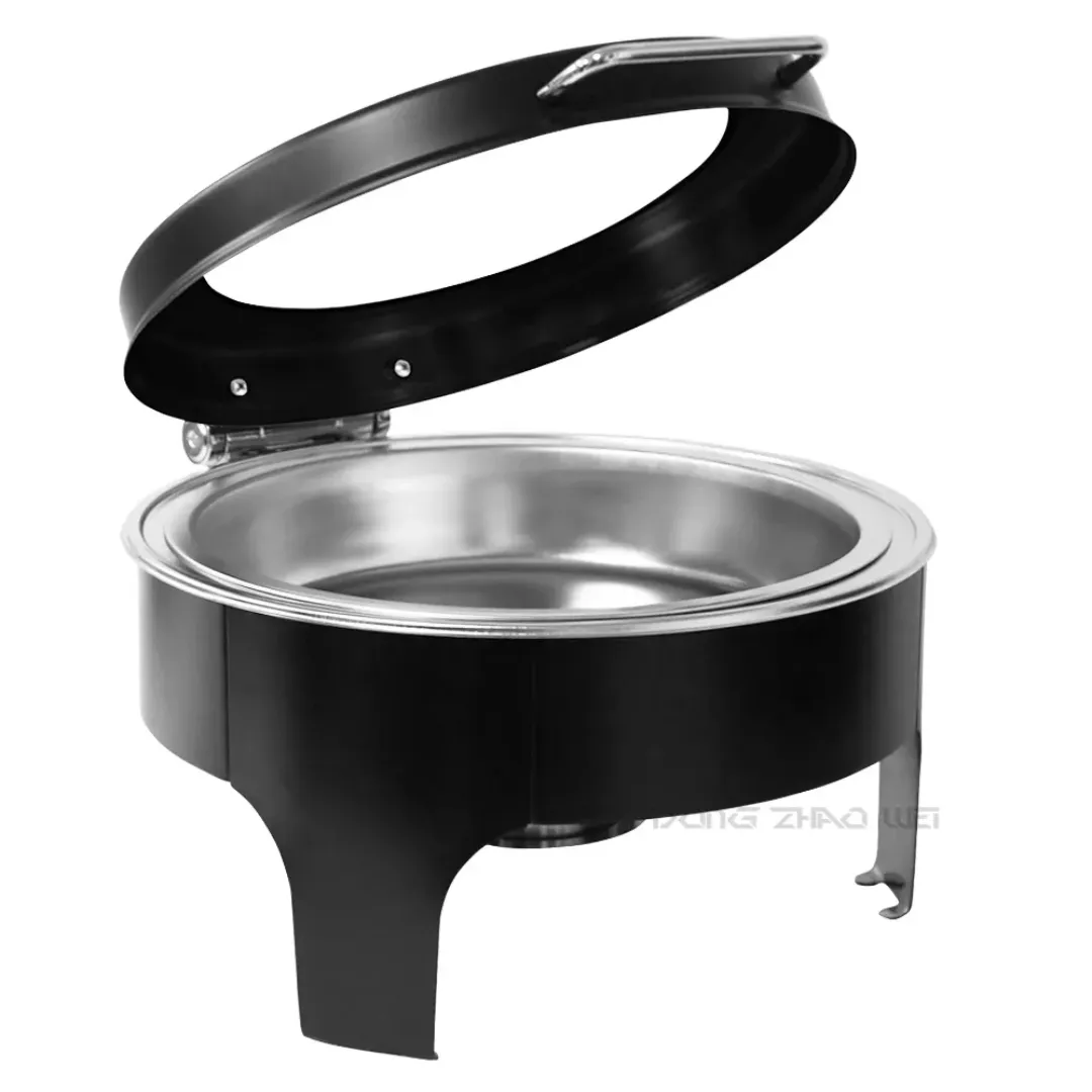 Chafing Dish Professionnel avec Couvercle Roulant - Modèle Hôtel en Acier Inoxydable