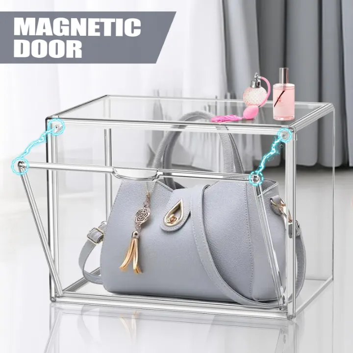Boîte de Rangement Polyvalente Empilable en Acrylique Transparent – Chaussures, Sacs à Main, Casques