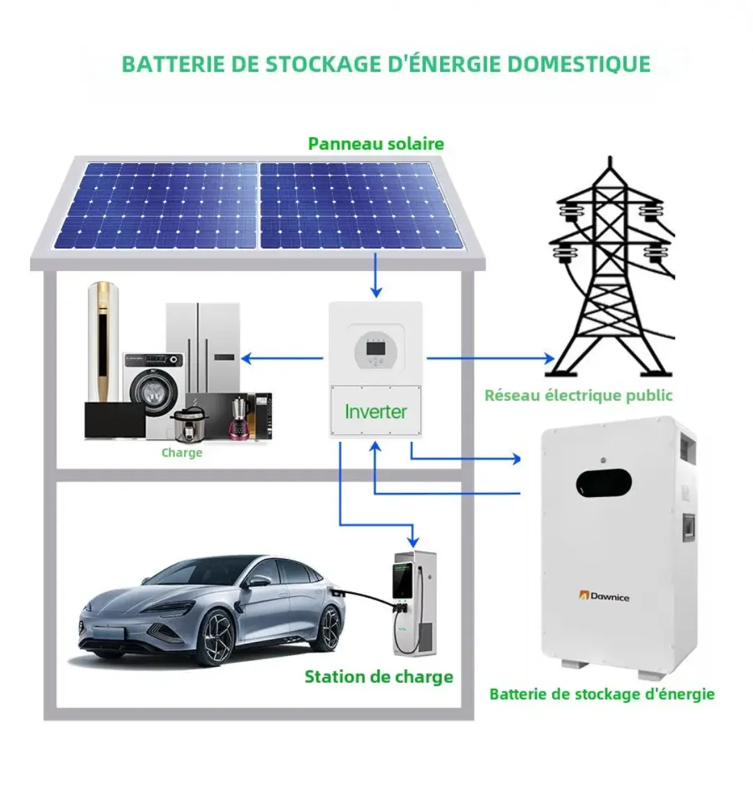 Batterie Murale Lithium LiFePO4 51.2V 206Ah (10.55kWh) - Écran Tactile, WiFi & Bluetooth - 6000+ Cycles