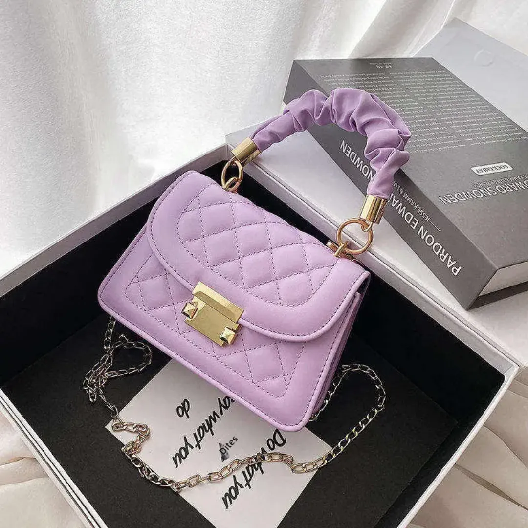 Sac à Main Femme Style Coréen – Effet Matelassé avec Poignée Torsadée et Bandoulière