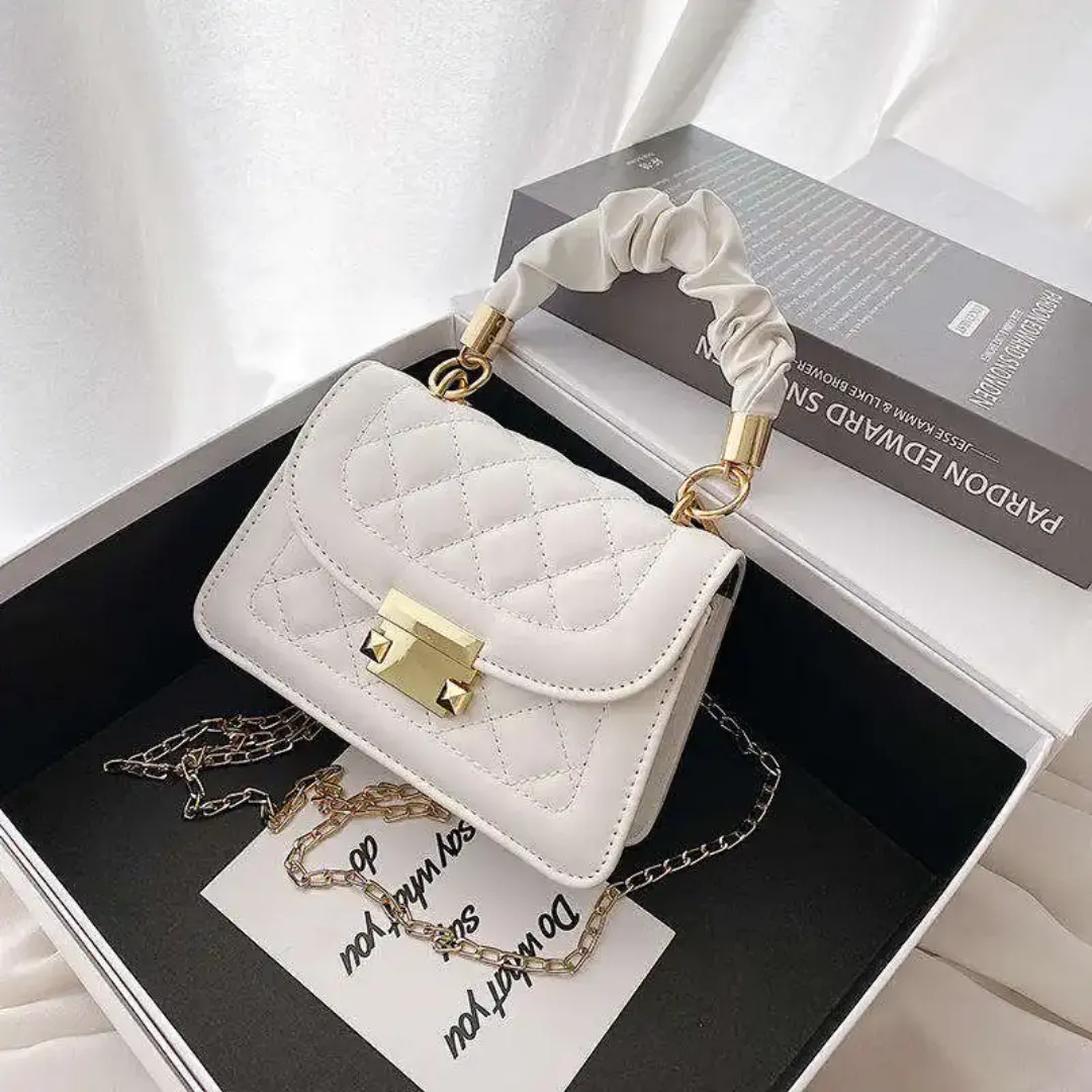 Sac à Main Femme Style Coréen – Effet Matelassé avec Poignée Torsadée et Bandoulière