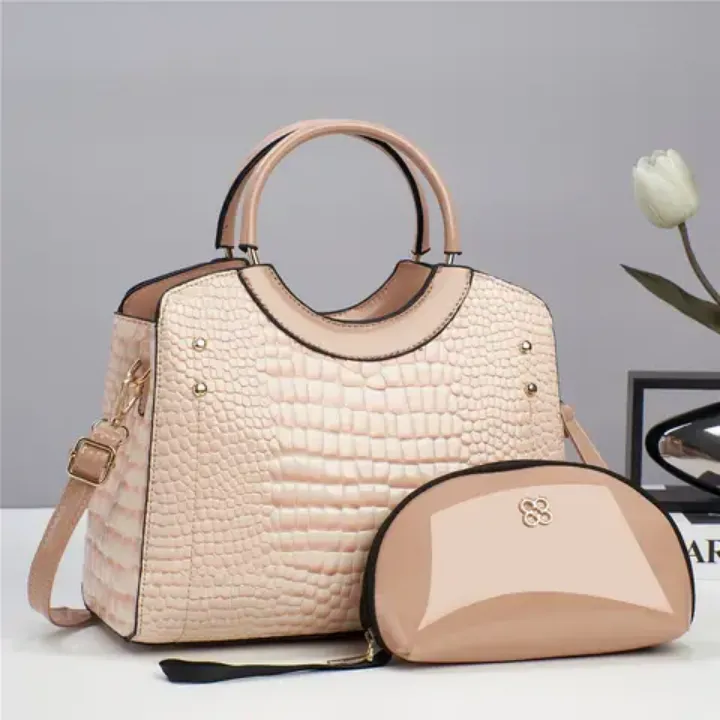 Ensemble 2 Sacs à Main Femme – Effet Croco Brillant, Élégance et Tendance