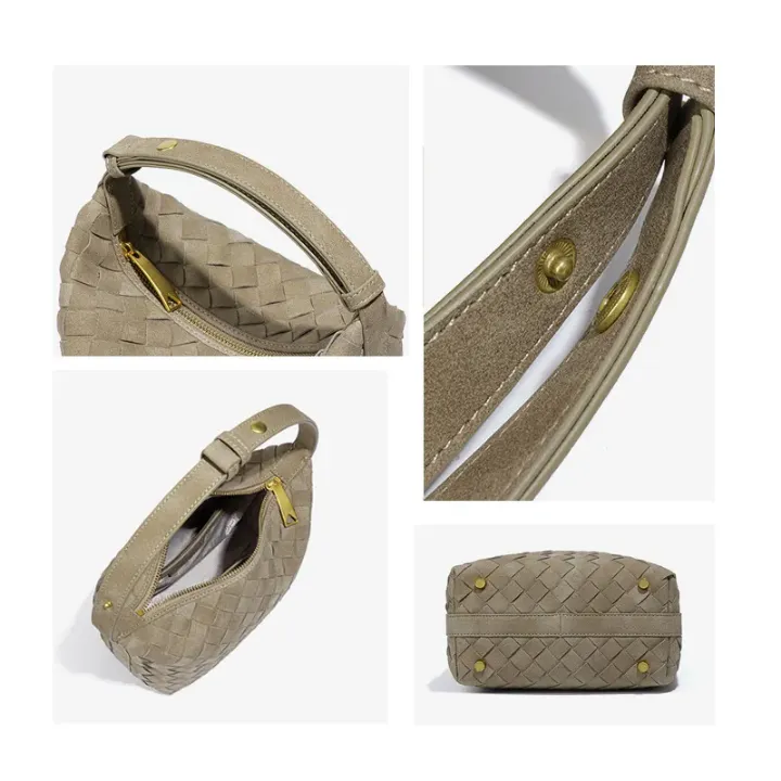 Sac à Main Femme en Faux Daim de Guangzhou – Bandoulière Réglable et Fermeture Zip