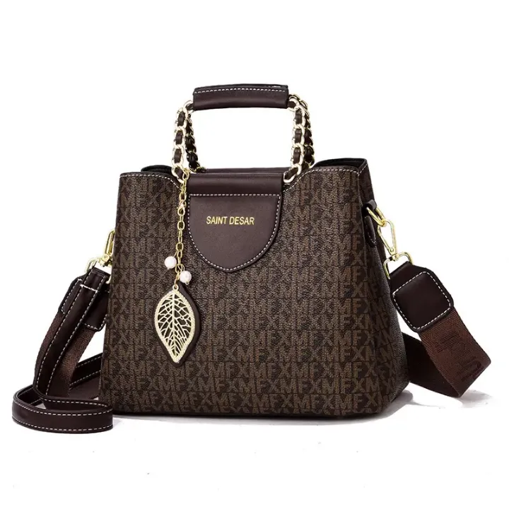 Sac à Main Femme Style "Saint César" - Bandoulière et Chaîne Dorée
