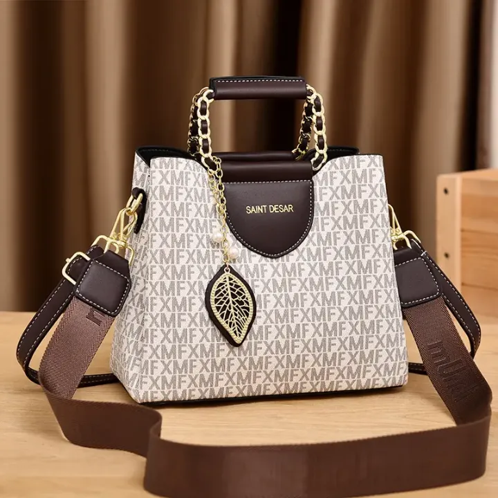 Sac à Main Femme Style "Saint César" - Bandoulière et Chaîne Dorée